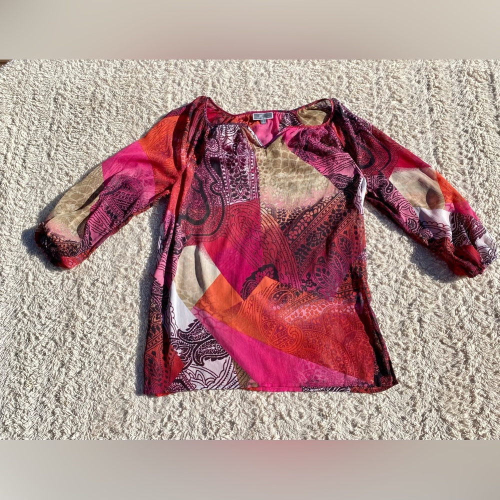 JM Collection: Colorful Blouse - Picture 16 of 16